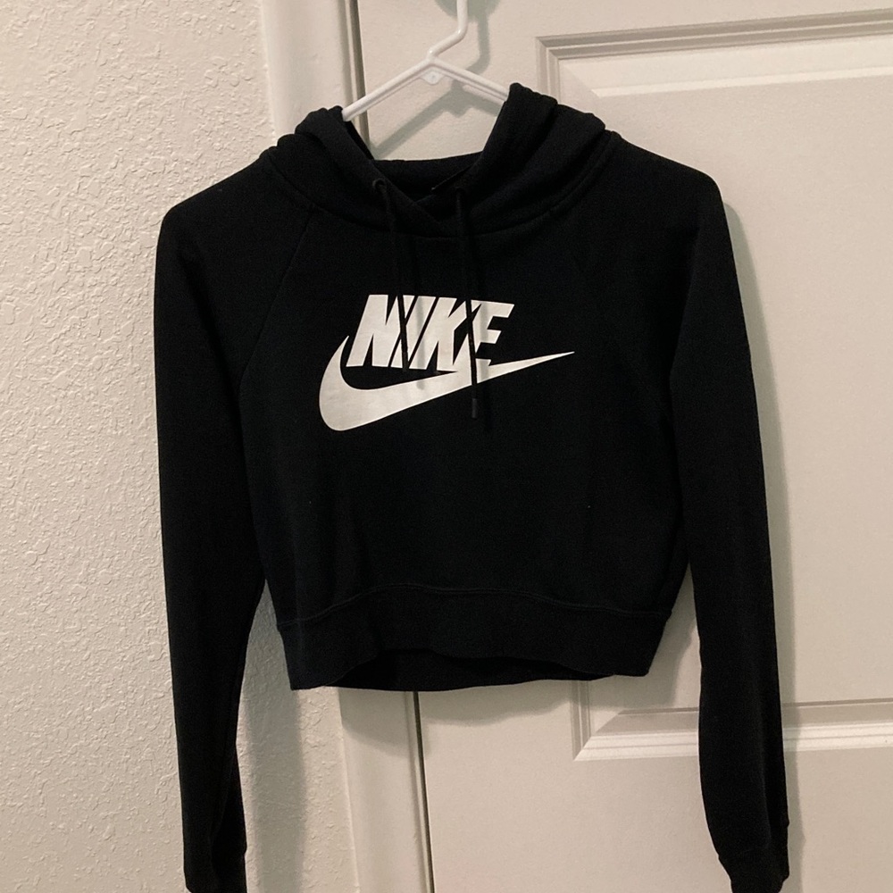 Nike Black Hoodie with White Logo